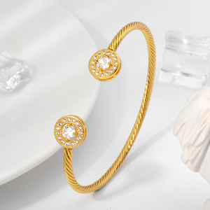 ชุดกำไลข้อมือทอง 14k ชุบทองเหลืองสำหรับผู้หญิง ขายส่ง - ดีไซน์แฟชั่นล่าสุด - Product Image 1