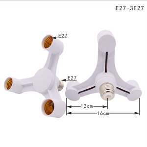 Phổ <span class=keywords><strong>E27</strong></span> để <span class=keywords><strong>2e27</strong></span> dẫn ánh sáng giữ đèn E26 vít bóng đèn Đầu chuyển đổi 3e27 mở rộng cơ sở đèn trắng nhựa - Product Image 2