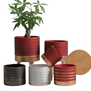 Pots en céramique artistiques festifs pour plantes couvertures de <span class=keywords><strong>Pot</strong></span> de fleur en terre cuite de Noël pour la décoration de jardin - Product Image 1