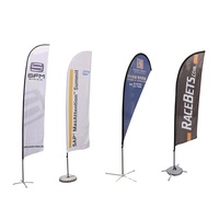 Drapeau à plumes imprimé sur mesure, publicité extérieure, drapeau de plage, drapeau promotionnel pour les événements sportifs