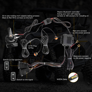 Kit de câblage universel 12V 15A pour ATV UTV <span class=keywords><strong>POLARIS</strong></span> RANGER, clignotants, klaxon, interrupteur à bascule, homologué pour la route - Product Image 6
