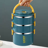 Nouvel arrivage de boîte à lunch Tiffin Bento en acier inoxydable pour enfants avec sac pour école thermique