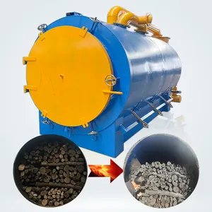 Máquina de concha de peanut, feito em carbono, haste de cânhamo, madeira de milho, rotatória de carbonização, para plantas de briquetas, forno