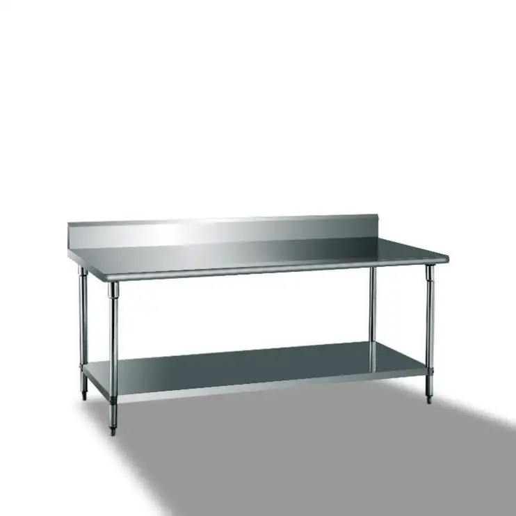 Surface plane matérielle d'acier inoxydable de l'artisanat 304 et 201 fait à la main pour la cuisine inoxydable d'établi de travail en acier industriel de Tables