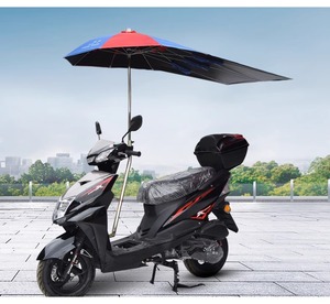 Thêm lớn màu đen Xe máy điện mưa che xe điện dù che nắng ô dày Che Nắng Ô cho xe hơi - Product Image 5