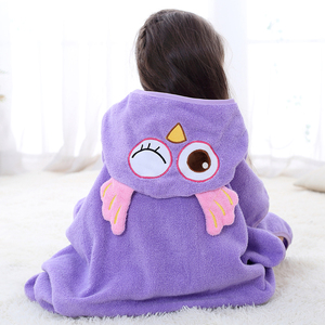 MICHLEY nuevo diseño búho púrpura patrón rápido seca toallas niños - Product Image 5