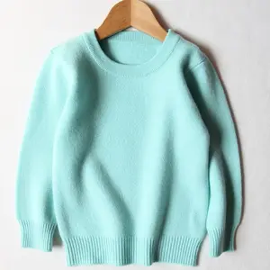 Maglione pullover 100 in pura lana cashmere lavorato a maglia nuovo 2024 per bambini e bambine