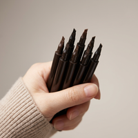 Stylo à sourcils liquide professionnel sans logo, à 4 pointes, effet poil à poil, pour sourcils sauvages, marque privée, vente en gros