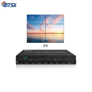 Bitvisus 1x2 2x2 2x3 4K60 Supports 180 Degree Rotation HDMI Video Wall Controller