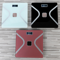 Báscula Digital Inteligente para Baño con Sensor LED de 180 kg para Medir la Composición Corporal