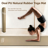 Tapis de yoga Pilates éco-responsable CZFIT, 5 mm d'épaisseur, antidérapant, absorbant, universel, avec sangle de transport, pliable