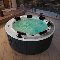 Baignoire Spa Extérieure Moderne en Acrylique Ovale avec Massage Chauffant à Température Contrôlée Intelligente pour Villa Courtyard Hotel 10 Jets
