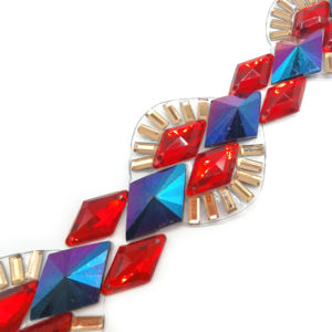 Vente en gros de carnaval Toronto <span class=keywords><strong>Samba</strong></span> Costumes Accessoires Décoratif Fer sur Costume Strass Applique Garniture Chaîne - Product Image 3