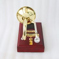 Vente chaude Piccolo Trombone Laiton Instrument Slide Trompette Or Laque Trombone Cadeau Idéal pour Les Enfants
