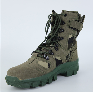 Bottes de randonnée légères imperméables TSB0106 vert camouflage jungle, hautes, à fermeture éclair, antidérapantes et résistantes à l'usure - Product Image 3