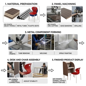 Muebles para <span class=keywords><strong>Biblioteca</strong></span> Escolar, Fábrica con Certificación ISO, Juego <span class=keywords><strong>de</strong></span> Mesa y Silla <span class=keywords><strong>de</strong></span> Lectura Resistentes para <span class=keywords><strong>Biblioteca</strong></span> Escolar - Product Image 2