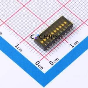 TU-10 DIP Switch SMD Switch ( Type: Flat Toggle, Groove Type )( Number of Switch Sections: 10 )( Lead Spacing: 1.27mm ) - Product Image 1