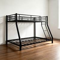 Lit superposé double en acier modulaire moderne, cadre durable et écologique, pour la maison, l'hôtel, l'appartement, le dortoir, meubles de chambre portables