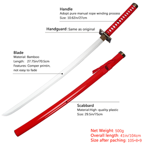 <strong>Bleach</strong> Seruo Maru Wooden Bamboo Blade Children's Gift Role Play Games Anime Katana Toys Swords for Kidults Boys Playing <strong>Cosplay</strong> - Product Image 4