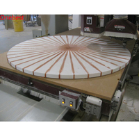 Nouvelle conception de table de salon ronde polie, table à manger moderne en Corian, surface solide