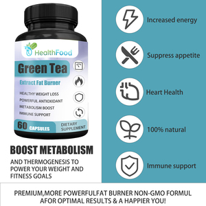 Cápsulas de Extracto de Té Verde para Adultos de Marca Privada, Quemador de Grasa, Favorecen la Pérdida de Peso Saludable, Cápsulas Antioxidantes Potentes - Product Image 4