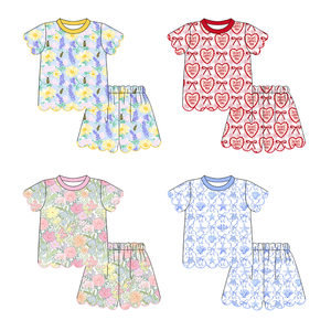 Preventa al por mayor: Vestidos de verano para niñas con estampado floral de Trendyism Boutique, de seda de leche suave y algodón orgánico, para bebés y niños pequeños (MOQ 5) - Product Image 2