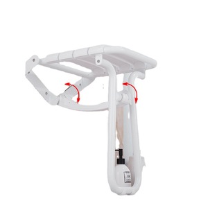 Chaise de douche murale pliable d'assistance spéciale, capacité de charge 150 kg, équipement de sécurité pour salle de bain - Product Image 4