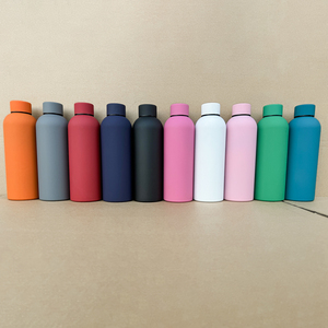 <span class=keywords><strong>Thermos</strong></span> à double paroi en acier inoxydable de 500 ml avec logo personnalisé, peinture thermique en caoutchouc, finition mate, pour cadeaux d'affaires - Product Image 3