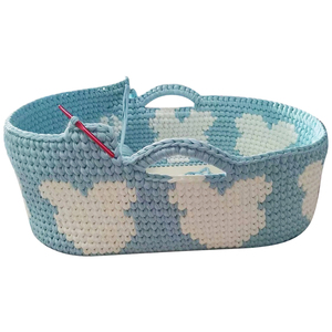 Couches pour bébé lavables faites à la main personnalisées en usine panier à langer pliable en corde de coton avec poignée - Product Image 5