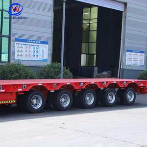 Semi-remorque surbaissée à double essieu 100 tonnes pour le transport d'équipements lourds miniers et <span class=keywords><strong>de</strong></span> construction - <span class=keywords><strong>Prix</strong></span> usine - Product Image 2