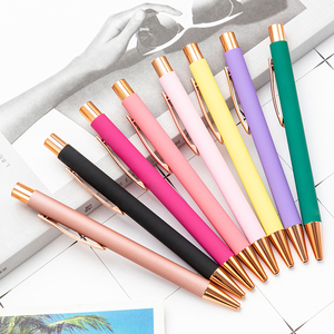 JH-Herramienta de <span class=keywords><strong>escritura</strong></span> escolar de oro rosa brillante, funda <span class=keywords><strong>suave</strong></span> de Metal, bolígrafo de acción con clic - Product Image 6