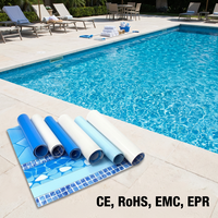 Maßgefertigte UV-Beständige Verstärkte Ozeanblau PVC-Poolfolie für Eingelassene UV-Resistente Schwimmbeckenabdeckung Schwimmbadzubehör