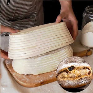 Spatule à pain de panier d'épreuvage Baneton de qualité supérieure pour doublure en tissu fait <span class=keywords><strong>maison</strong></span> 12 pouces paniers de <span class=keywords><strong>canne</strong></span> Banneton conceptions de couteau britannique Offres Spéciales - Product Image 3