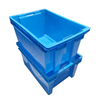 Boîte en plastique robuste Boîte de déménagement pour fruits et légumes de qualité alimentaire Boîte de rangement empilable et emboîtable en plastique