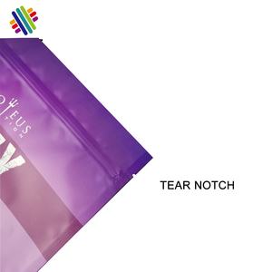 Bolsa de plástico con cremallera para embalaje de alimentos, bolsa con estampado personalizado, color blanco mate, OEM - Product Image 5