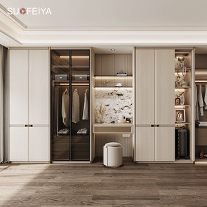 Suofeiya High Quality Customized White Wooden Walk-in Closet Modern Home and Hotel Bedroom <strong>Furniture</strong> - Product Image 4