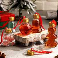 Boules de Noël suspendues en plastique transparent pour bouteilles de spiritueux, décorations pour arbre de Noël