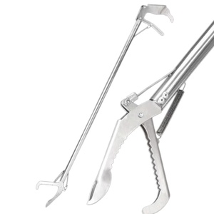 Pinza Rinforzata per la Cattura di Pesci Fangosi - Pinza Portatile per Rifiuti <span class=keywords><strong>da</strong></span> Spiaggia con Gancio Esteso - Product Image 1