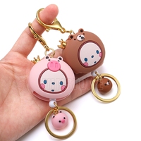 Porte-clés poubelle 3D mignon en PVC souple écologique, personnalisable avec nom et logo, qualité supérieure, vente chaude en usine