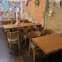 Chaises et table à manger pour café restauration rapide luxe légères personnalisées et ensembles de meubles rétro pour café et restaurant