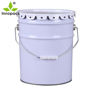 Seau à peinture métallique rond vide personnalisé non homologué avec anneau de verrouillage pour produits chimiques - Product Image 2