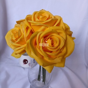 Rose Soft Premium schiuma rivestita in lattice eleganti fiori artificiali rosso reale vero tocco rosa fiore - Product Image 4