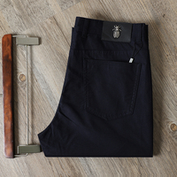 Pantalon décontracté homme luxe léger, coupe droite, couleur unie, sans repassage, idéal été