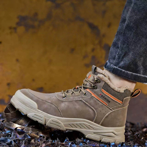 Chaussures de travail respirantes de haute qualité à lacets en tissu velours résistantes à l'huile et sans métal - Product Image 5