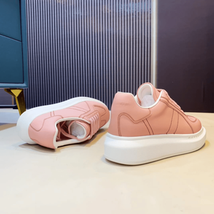 Alexander - Zapatos Deportivos Casuales para Mujer, con Parches de Cuero Vacuno Blanco, Modernos y a la Moda, con Suela Gruesa Mc para Mayor Altura - Product Image 5