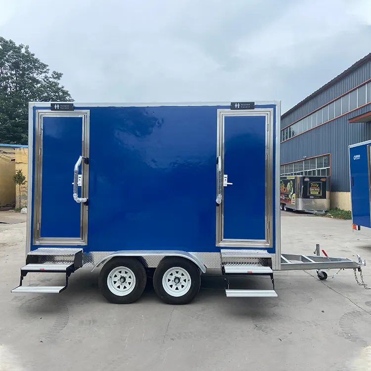 Großhandel mobile Toilettenkabine beweglicher Container Outdoor Camping Mobile Toilettenauflieger