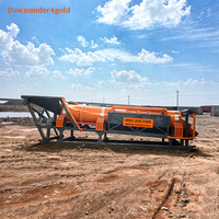 Trommel mobile pour l'or facile à utiliser, installation de lavage d'or à grande échelle avec égouttoir, antirouille, pour le traitement des minerais hautement visqueux