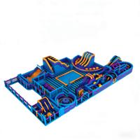 Parcours d'obstacles gonflable commercial en PVC écologique pour adultes : jeu de défi et aire de jeux personnalisable en couleurs