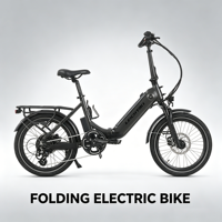Nouveau vélo électrique pliable léger 2026 avec amortisseur avant et frein à disque pour usage urbain