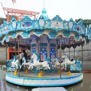 Equipamentos baratos do parque de diversões comprar um carrossel passeio usado playground merry go round para venda